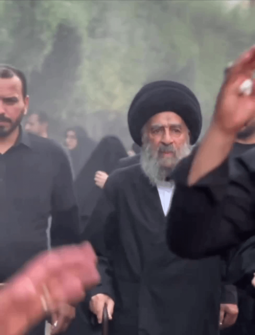 حرکت پرشکوه یک مرجع تقلید در سوگ رهبر شهید؛ آیت‌الله مدرسی پیاده به حرم حسینی شتافت